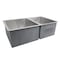 Nantucket Sinks 32 Inch Pro Series 55/45 Offset Double bowl Undermount Zero Radius Stainless Steel Kitchen Sink ZR3219-OS-16 - alternate 2